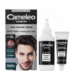 Delia Cosmetics Cameleo Men μιας χρήσεως βαφή για άμεση κάλυψη γκρίζων μαλλιών 3.0 σκούρο καφέ  2χ30ml