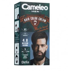 Delia Cosmetics Cameleo Men μιας χρήσεως βαφή για άμεση κάλυψη γκρίζων μαλλιών 4.0 Kαφέ 2χ30ml