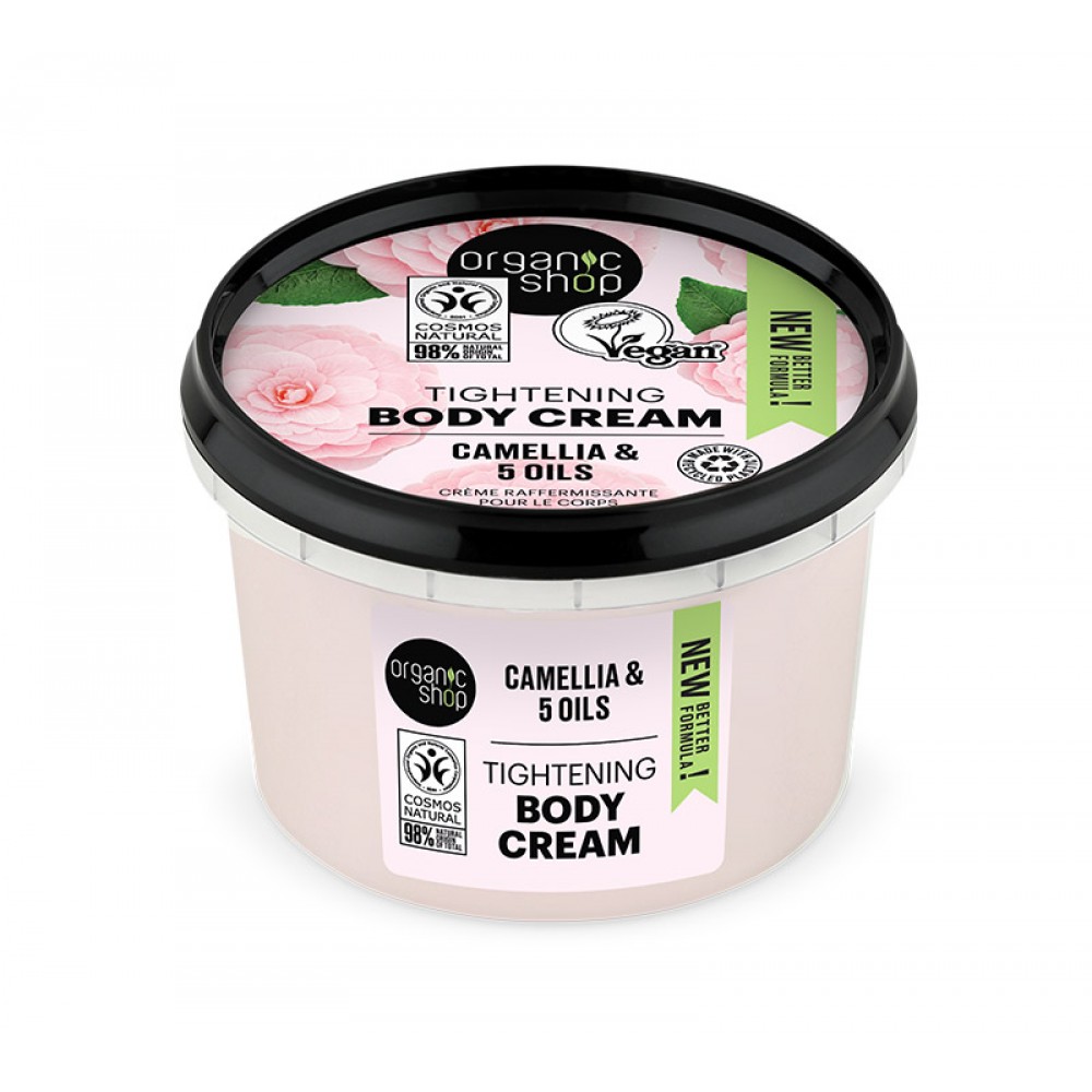 Organic Shop Body Cream Japanese Camellia Κρέμα Σώματος με Βιολογική Καμέλια & 5 Έλαια 250ml
