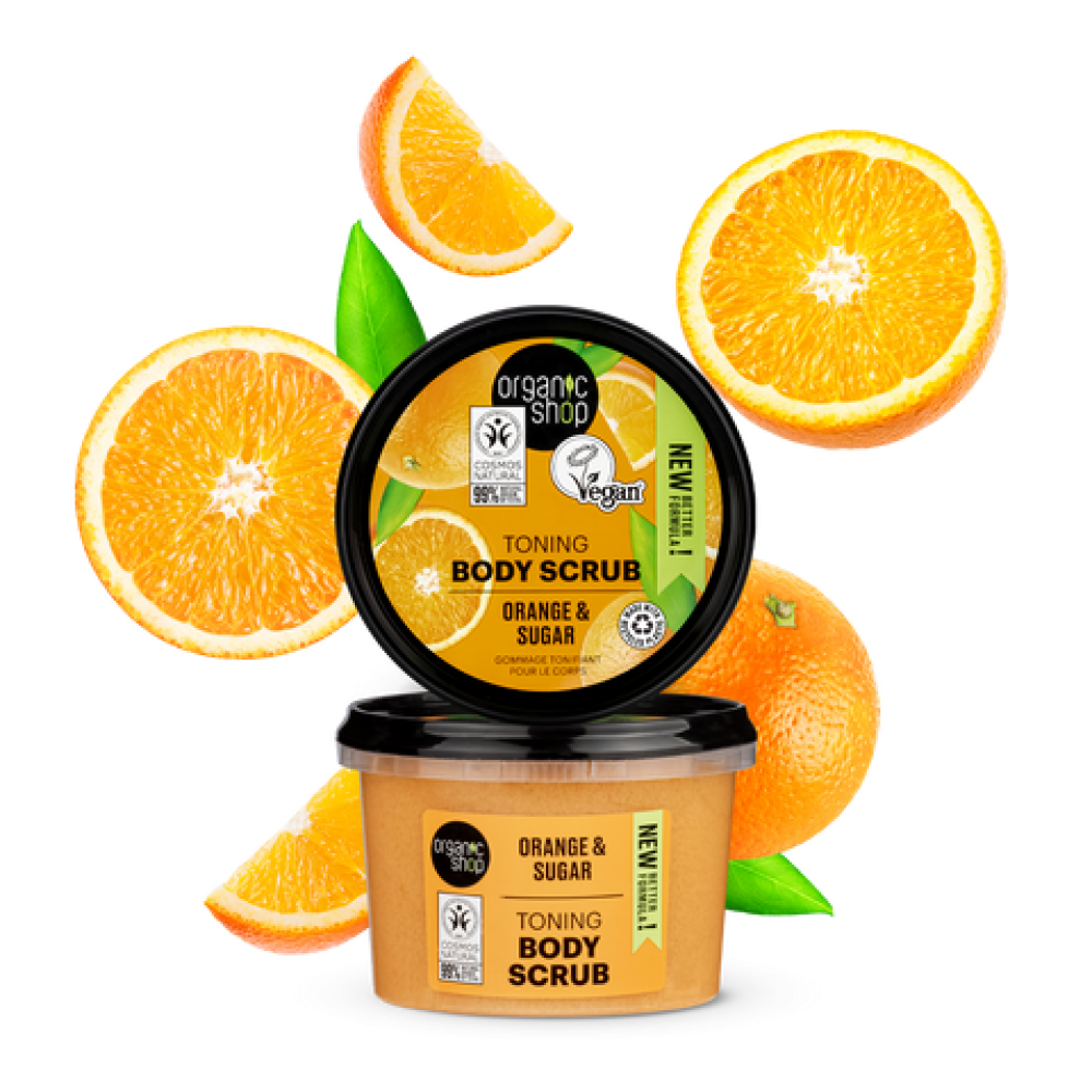 Organic Shop Body Scrub Sicilian Orange & Sugar Απολεπιστικό Σώματος 250ml
