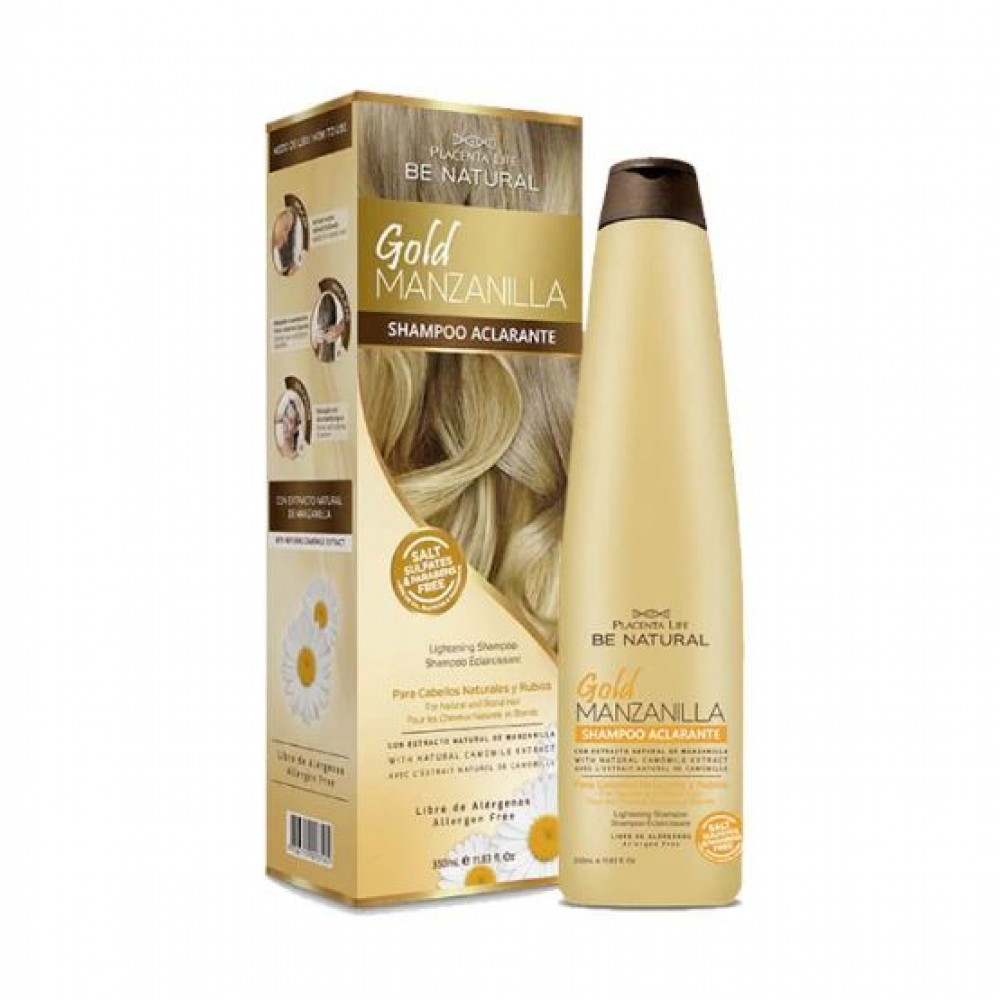 Be Natural Gold Manzanilla Shampoo Σαμπουάν Λάμψης Για Φυσικά Ξανθά Μαλλιά 350ml
