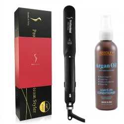 Professional Hair Straightener Steam Styler (ισιωτική πρέσα ατμού) +ΔΩΡΟ Reedley  Leave in Argan Oil 170ml