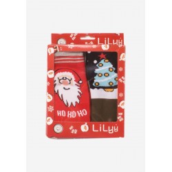 Γυναικείες Χριστουγεννιάτικες Κάλτσες Πολύχρωμες  2Pack σε κουτί δώρου