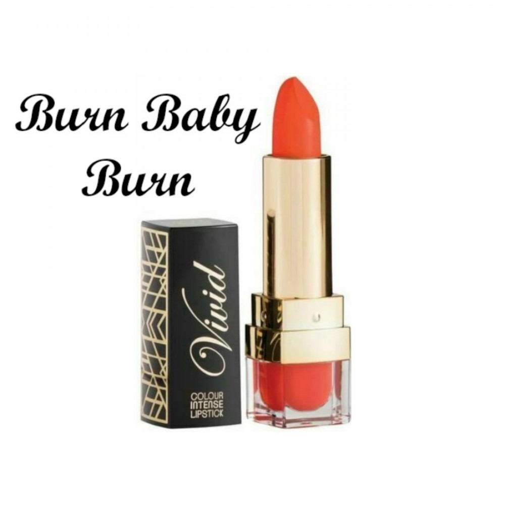 MUA Luxe Vivid Colour Intense Lipstick - κραγιόν με πλούσιο χρώμα Burn Baby Burn 3g
