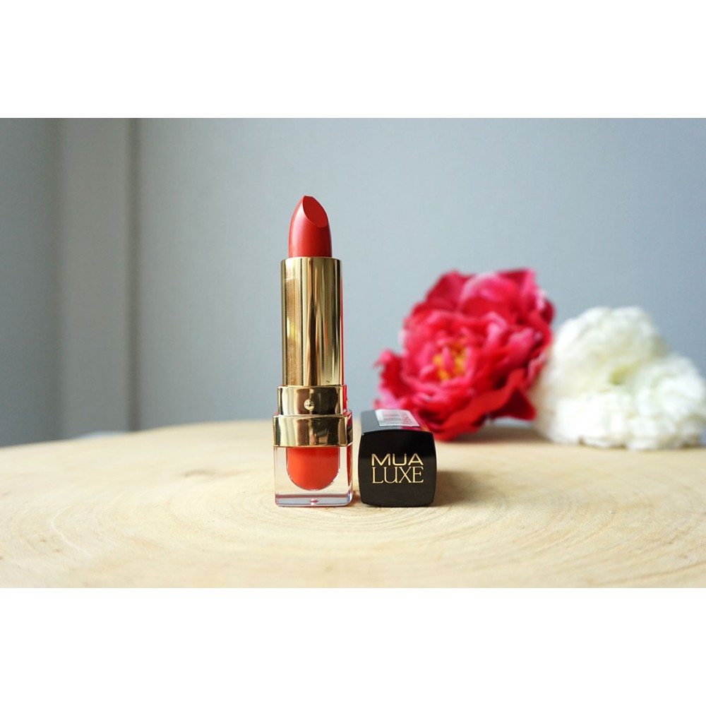 MUA Luxe Vivid Colour Intense Lipstick - κραγιόν με πλούσιο χρώμα Hot Chili 3g