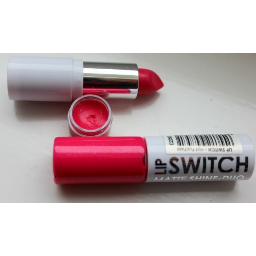 MUA Lip Switch Matte Shine Duo Hot Fuchsia- Κραγιόν και lip gloss