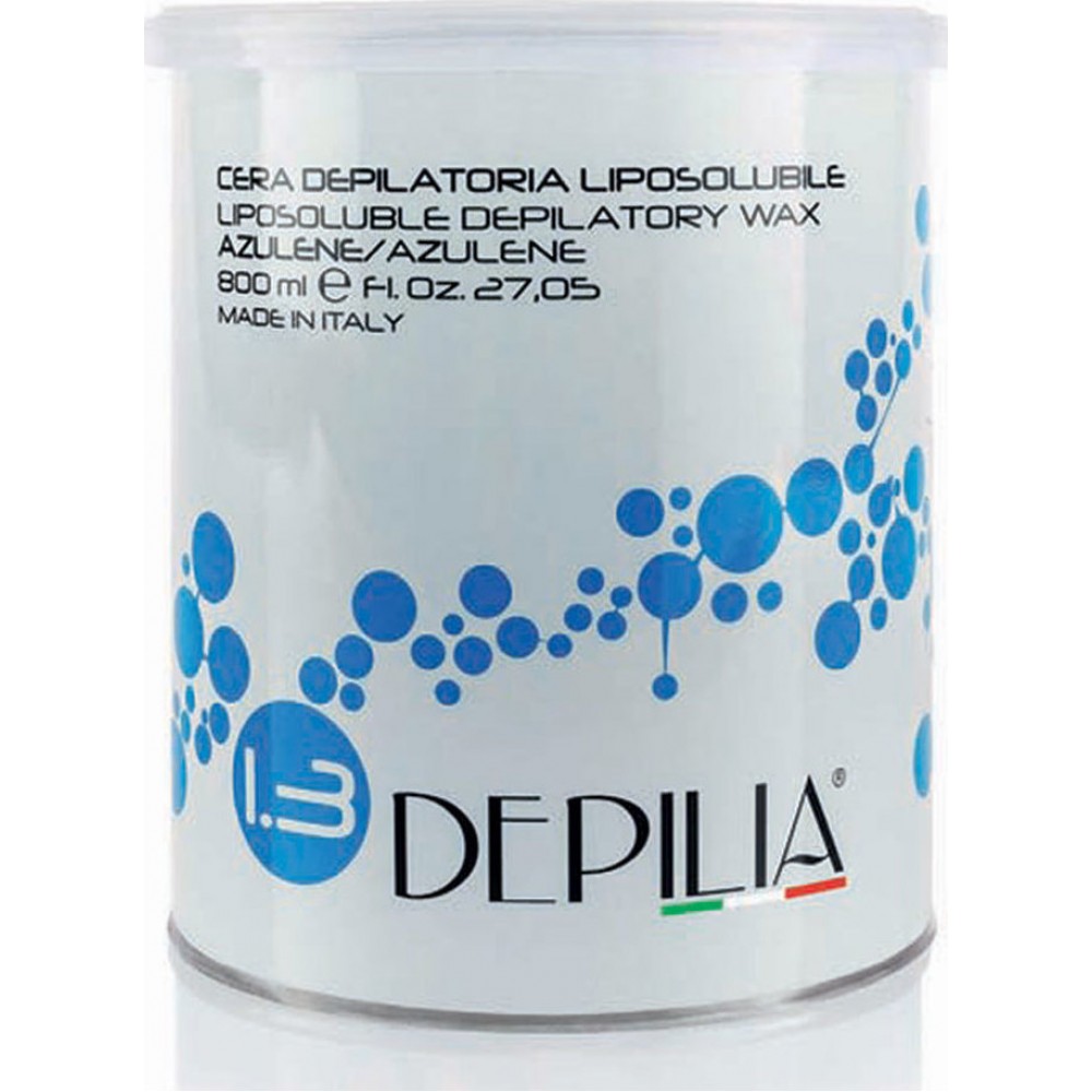 Depilia Depilation Wax Azulene 800ml - (κερί αποτρίχωσης σε δοχείο-Αζουλένιο)