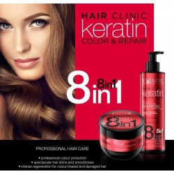 Eveline Keratin Color & Repair Mask 8in1 Μάσκα μαλλιών με κερατίνη για βαμμένα μαλλιά 8IN1 300ml