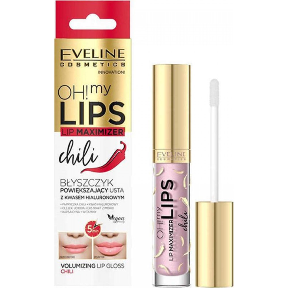 Eveline Oh! My Lips Lip Maximizer Lipgloss Ηyaluron & Chili 4.5ml μεγεθύνει τα χείλη 