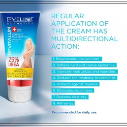 Eveline Revitalum Foot Cream Regenerating 8 In 1 Urea 25% 100ml Κρέμα Ανάπλασης για Σκασμένες Φτέρνες 100ml