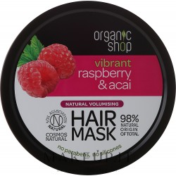 Oganic shop Raspberry & Acai Hair Mask 250ml- (Μάσκα Όγκου)