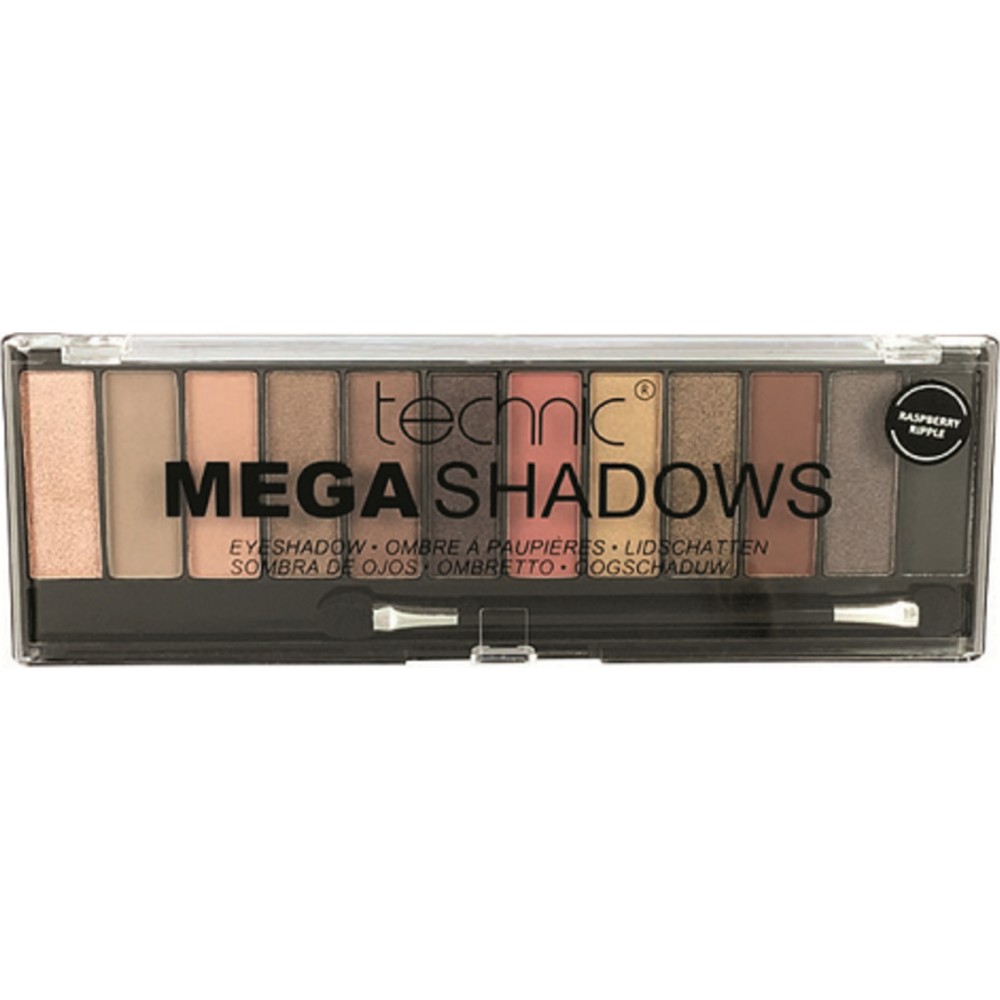 Technic Megashadows Rasberry Ripple Eyeshadow Palette - Παλέτα Σκιών 12 Σκιές Ματιών 14.4gr