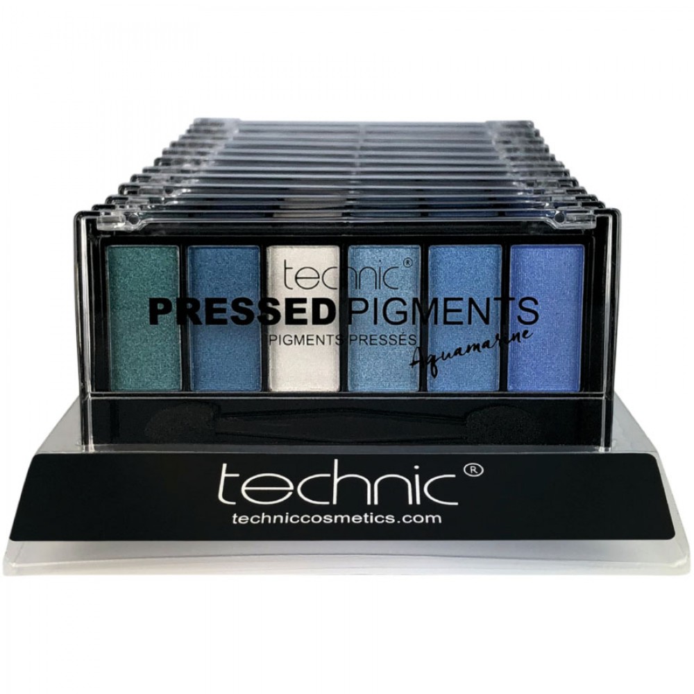 Technic Pressed Pigments Palette  Aquamarine - Παλέτα Σκιών 6 Σκιές Ματιών 7.2gr
