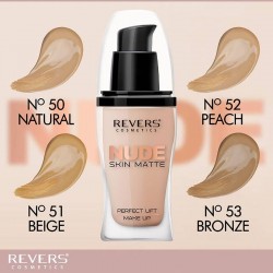 REVERS Nude Skin Matte Perfect Foundation 52 Beige - Ματ Makeup 30 ml