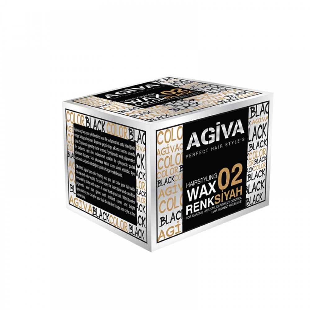 Agiva Hairpigment Color Wax 02 Μαύρο 120gr