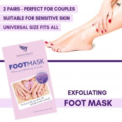Moksha Beauty exfoliating Foot Mask  with levanda Απολεπιστική μάσκα ποδιών 2τμχ