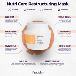 Fanola NutriCare Restructuring Mask 500ml Μάσκα μαλλιών για ενυδάτωση και αναδόμηση