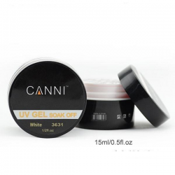 Canni Gel White Soak Off 15ml - (Λευκό τζελ χτισίματος)