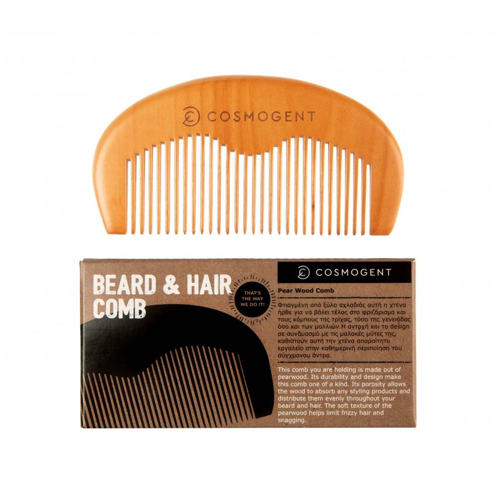 Cosmogent Beard & Hair Comb - (ξύλινη χτένα για γένια)