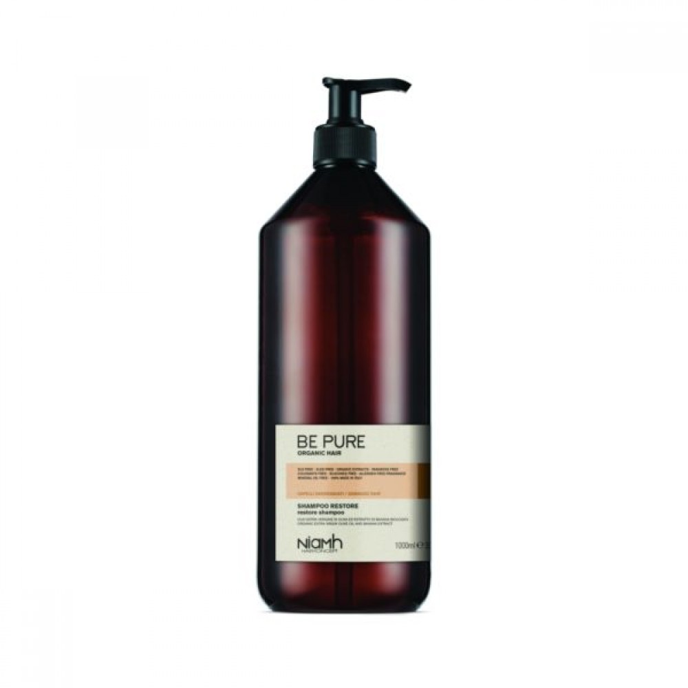 BE PURE Restore Shampoo Σαμπουάν για ταλαιπωρημένα μαλλιά 1000ML