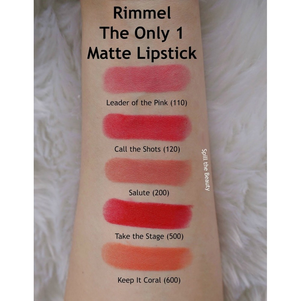 RIMMEL LONDON The Only 1 Matte Lipstick (Lip Stick), 600 KEEP IT CORAL 11 oz.