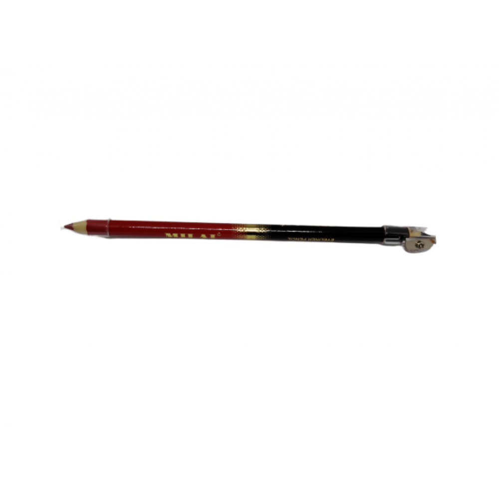 Μολύβι ξύλινο διπλό eyeliner μαύρο με ξύστρα και μολύβι χειλιών κόκκινο