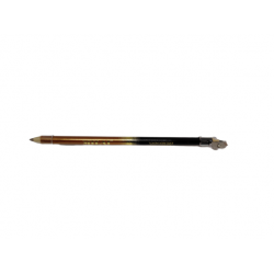 Μολύβι ξύλινο διπλό eyeliner μαύρο με ξύστρα και μολύβι χειλιών χρυσό