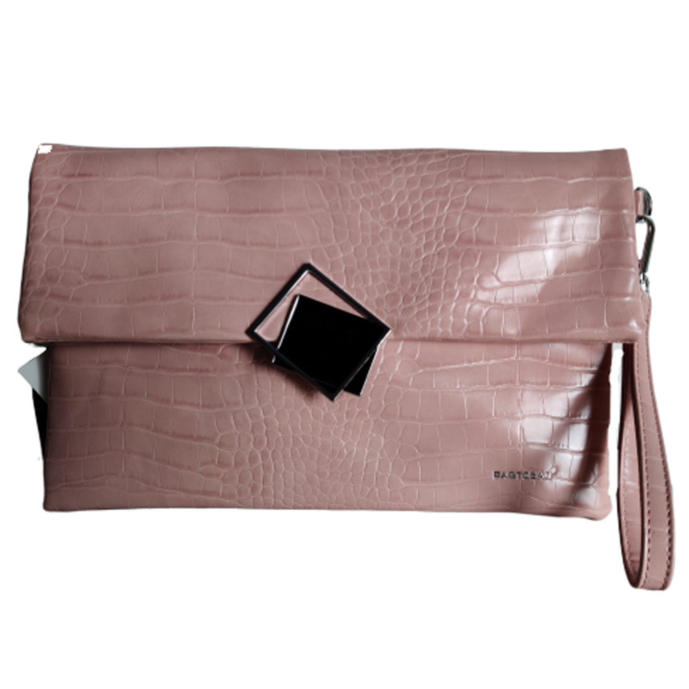 BAG TO BAG Τσάντα φάκελος με αλυσίδα λουράκι Ροζ