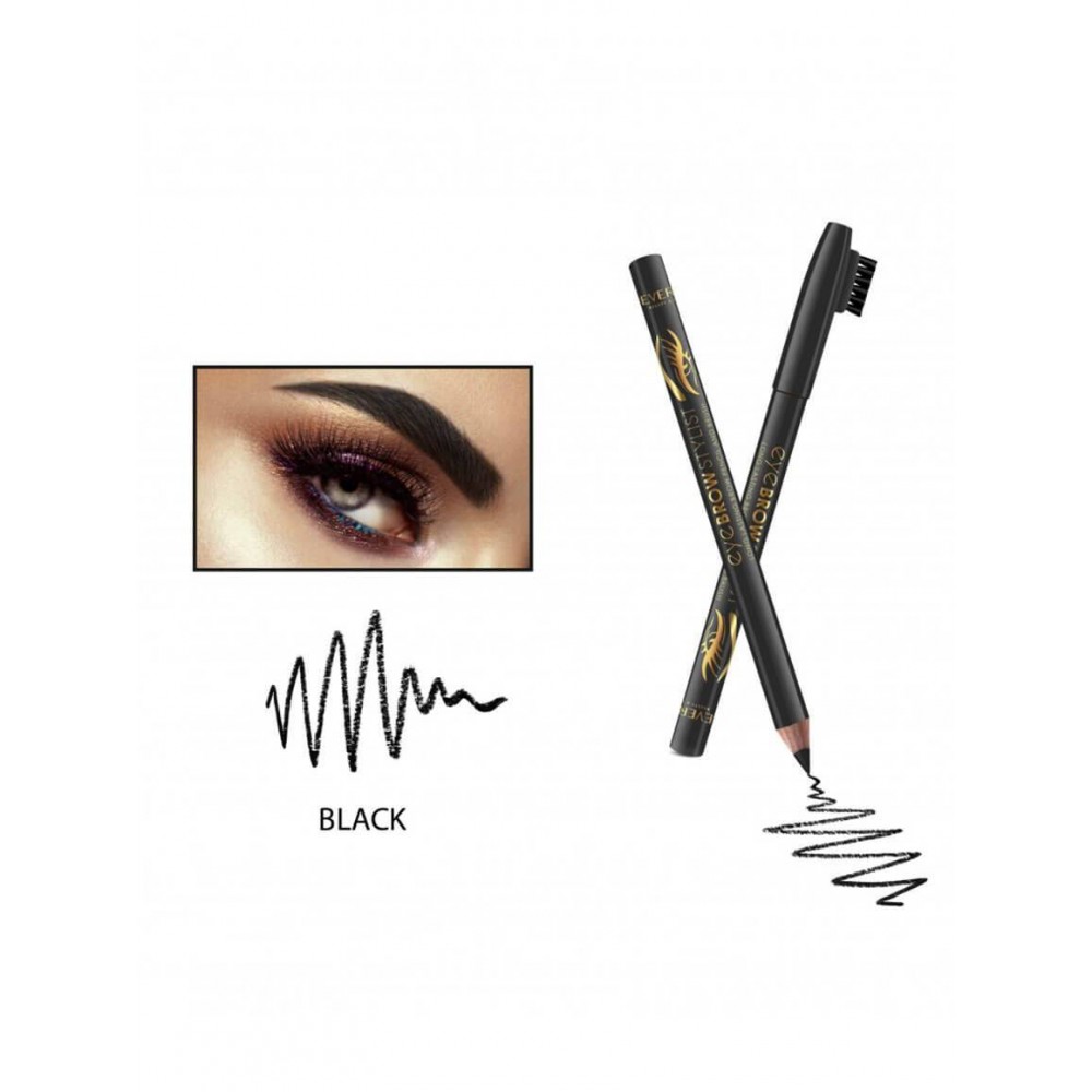 Revers Eye Brow Stylist μολύβι με βούρτσα φρυδιών black 1.2gr