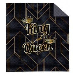 Holland Κουβερλί υπέρδιπλο Queen and King μαύρο με χρυσό  220χ200 Κ59