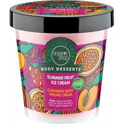 Organic Shop Body Desserts Summer Fruit Ice Cream Cleansing Body Peeling Cream 450ml (απολέπιση σώματος)