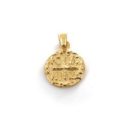 Επίχρυσο κρεμαστό  Κωνσταντινάτο από καθαρό ασήμι 925ο με αλυσίδα 45εκ 