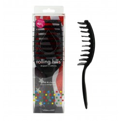 Rolling Hills Quick Dry Brush Χτένα μαλλιών για γρήγορο στέγνωμα Μαύρη