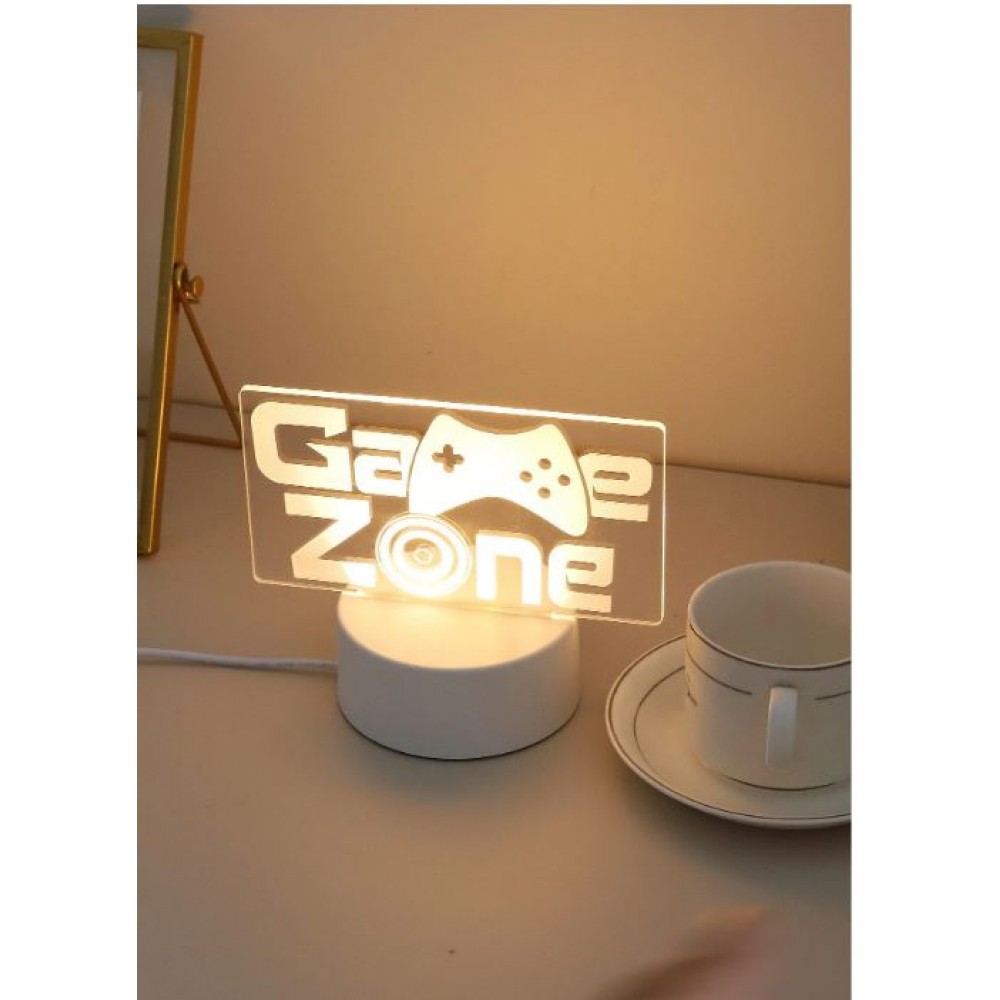 Διακοσμητικό Φωτιστικό plexiglass  3D  Illusion LED  Game Zone