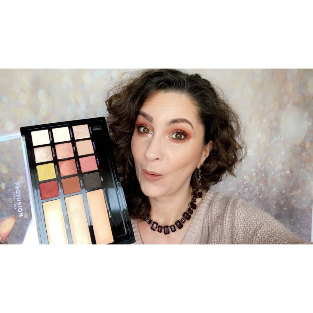 Profusion 15 Color Eye and Face Giga Palette - Rose Gold Look Παλέτα 12 σκιές ματιών, ρουζ και highlighter