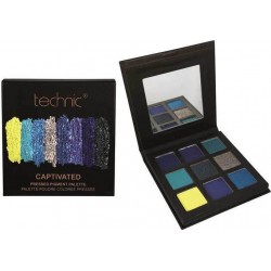 Technic Pressed Pigment Eye Shadow Palette Matte Shimmer Captivated 6.75gr