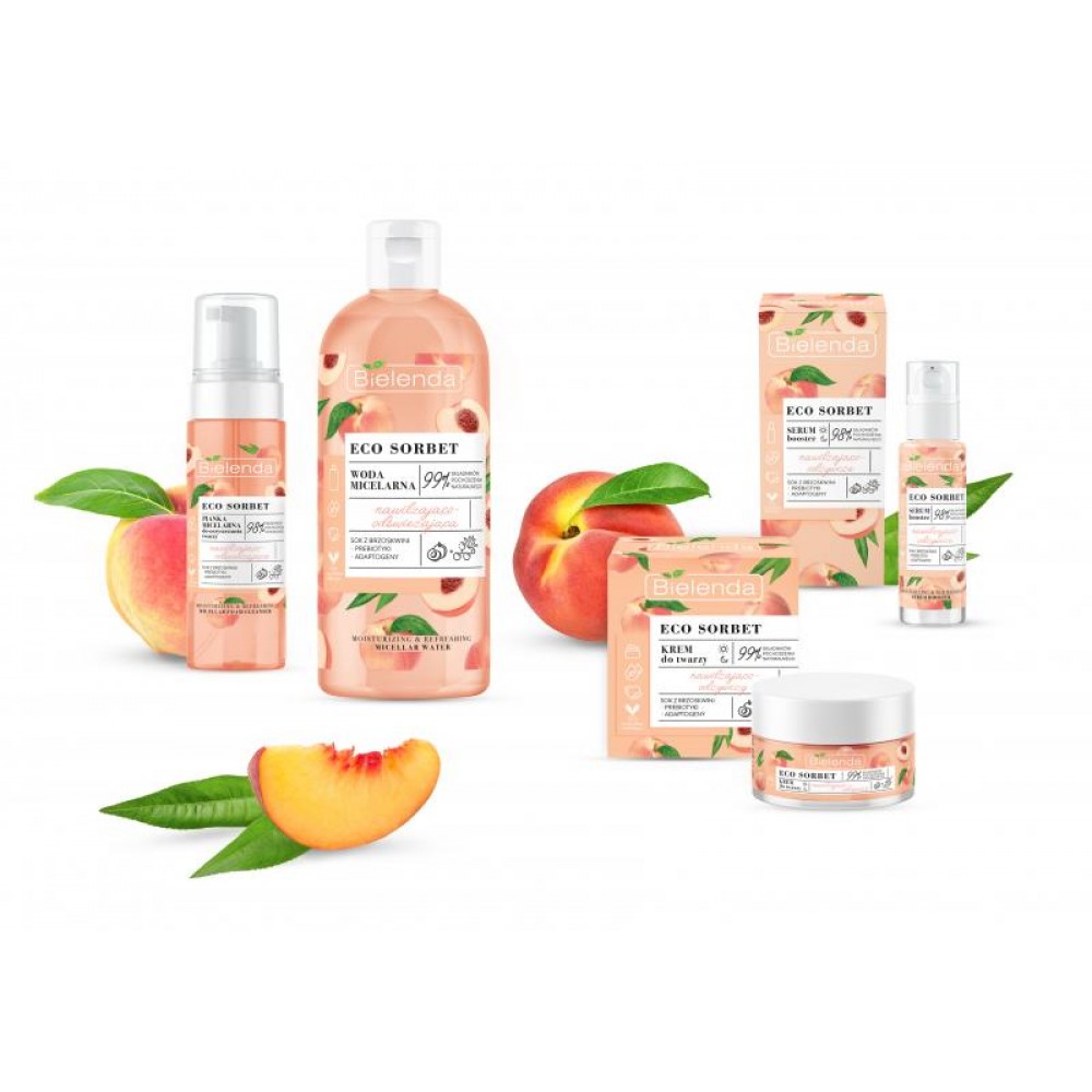 Bielenda Eco Sorbet Peach Face Moisturizing Gift Set Kρέμα προσώπου 50ml Micellar Water 500ml
