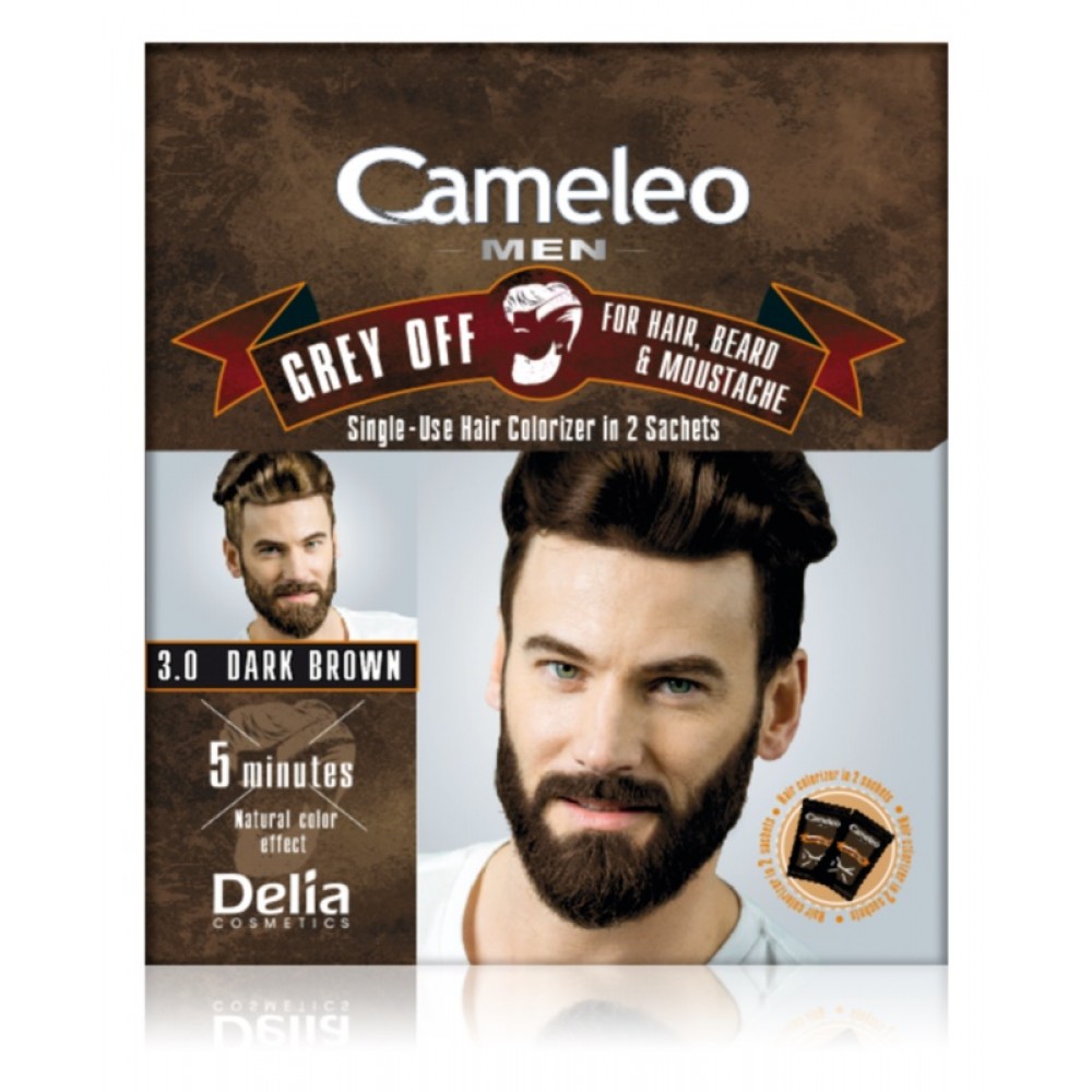 Delia Cosmetics Cameleo Men μιας χρήσεως βαφή για άμεση κάλυψη γκρίζων μαλλιών 1.0 Black 2 x 15 ml