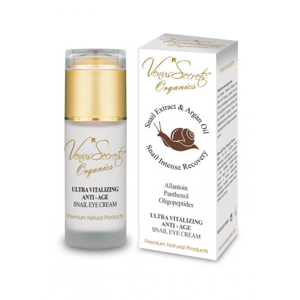  Venus Secrets Κρέμα Ματιών με βλέννα σαλιγκαριού  Eye Cream- Ultra Vitalizing anti age with Snail Extract & Argan Oil 40ml. 