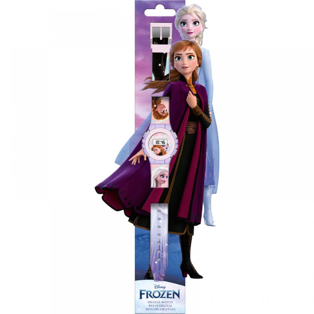 Disney Frozen Παιδικό Ψηφιακό Ρολόι με Λουράκι από Καουτσούκ/Πλαστικό